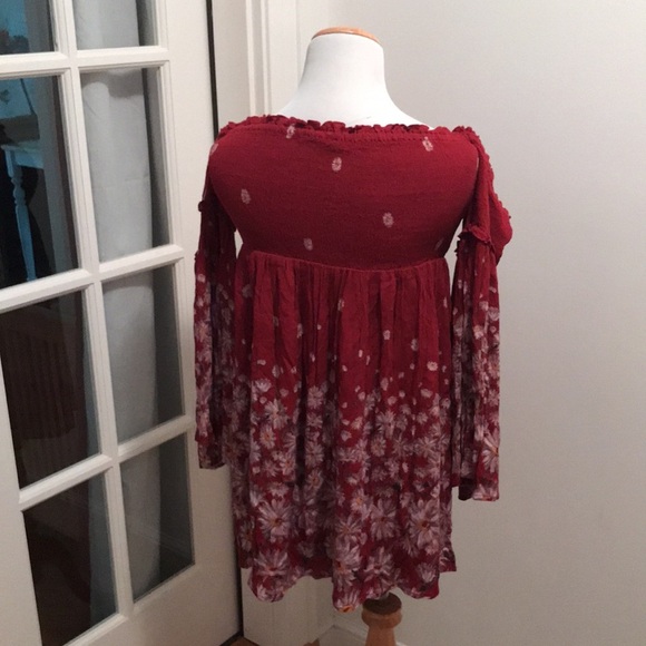 SALE New Ecote Elora Off the Shoulder Smocked Dress L - Picture 9 of 12